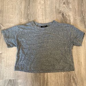 Gray Crop Top